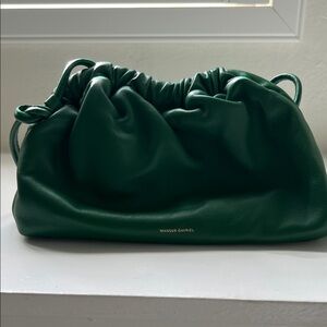 Mansur Gavriel Emerald Green Mini Cloud Gathered Clutch